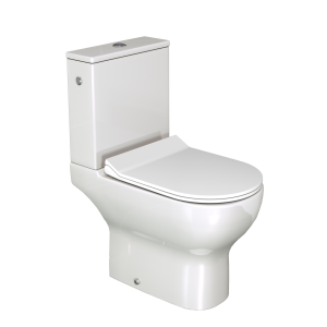 Linie Aviso staand toilet glanzend wit met spoelrand