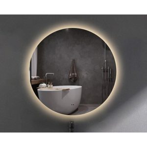 Adema Circle badkamerspiegel rond diameter 80cm met indirecte LED verlichting met spiegelverwarming en infraroodbediening